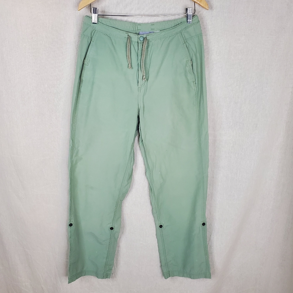 ♡ Eastern Mountain Sports Womens Green Hiking Pants with Roll Up Hem Size 10